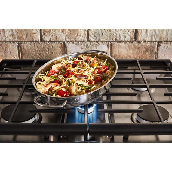 Kitchenaid® Cuisinière bi-combustible et à convection, commandes frontales, 5 brûleurs, 30 po YKSDB900ESS Kitchenaid® Cuisinière bi-combustible et à convection, commandes frontales, 5 brûleurs, 30 po YKSDB900ESS
