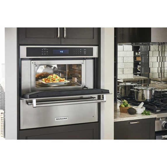 Kitchenaid® Four à micro-ondes encastré avec cuisson à convection - 900 watts - 30 po KMBP100ESS