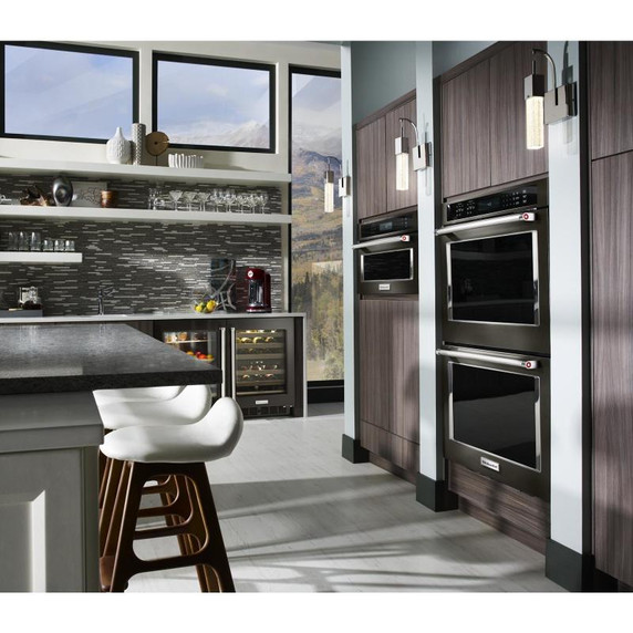 Kitchenaid® Four à micro-ondes encastré avec cuisson à convection - 900 watts - 30 po KMBP100EBS