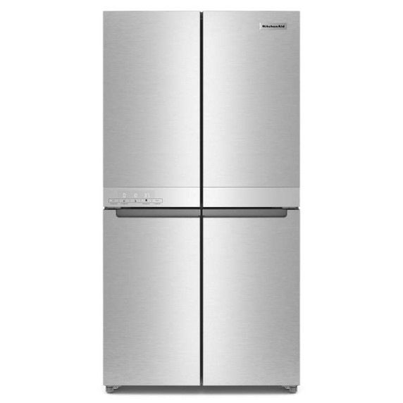 Kitchenaid® Réfrigérateur à 4 portes à profondeur de comptoir avec fini PrintShield™ - 19.4 pi cu - 36 po KRQC506MPS