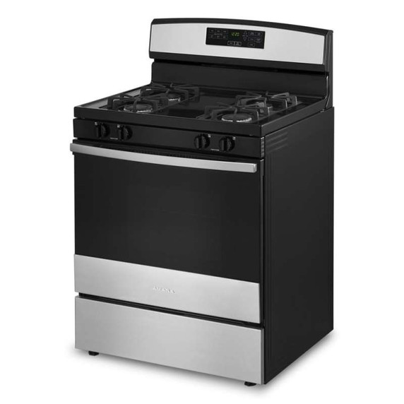 Amana® Cuisinière au gaz avec option d’autonettoyage de 30 po AGR6603SMS