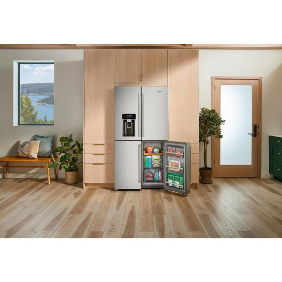 Kitchenaid® Réfrigérateur à 4 portes et profondeur de comptoir avec zone de température flexible et fini PrintShield™ de 36 po et 19.4 pi cu KRQC736RPS