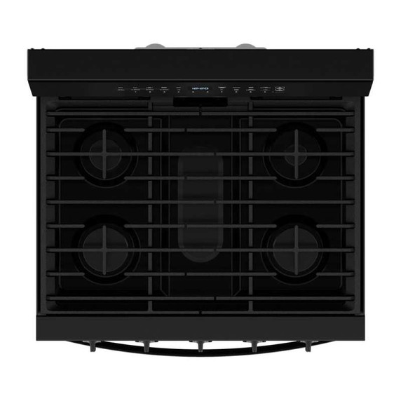 Whirlpool® Cuisinière au gaz intelligente de 30 pouces avec technologie de cuisson à air, auto-nettoyage/netoyage à la vapeur, préchauffage rapide avec capacité de 5.3 pi cu WFGS7530RB