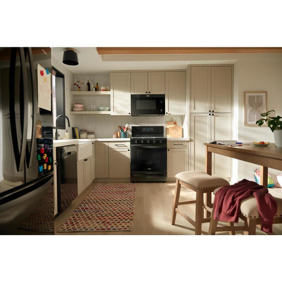 Whirlpool® Cuisinière au gaz de 30 pouces avec friture et cuisson à air, autonettoyante avec préchauffage WFGS5030RB
