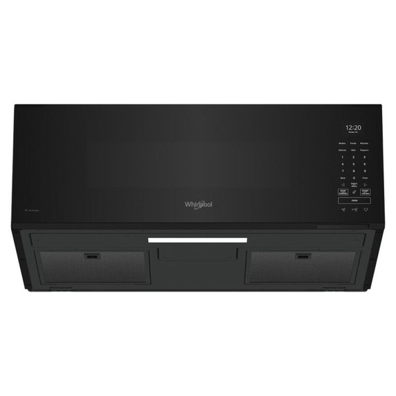 Whirlpool® Four à micro-ondes intelligent à hotte intégrée et profil bas de 1,1 pi cu avec ventilation de 450 pi³/min à 4 vitesses YWMML5530RB