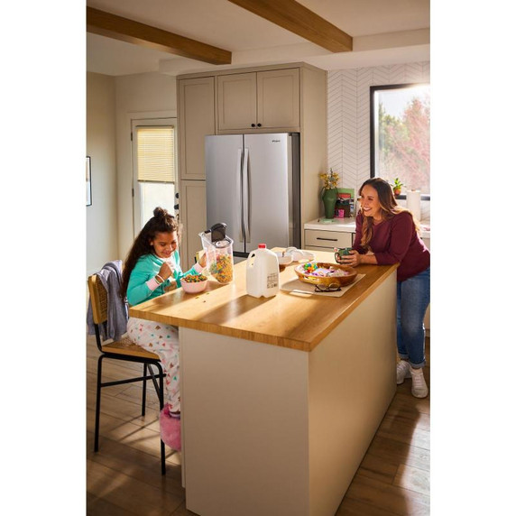 Whirlpool® Réfrigérateur à portes françaises avec distributeur d'eau interne - 36 po - 31 pi cu WRFF3336SZ Whirlpool® Réfrigérateur à portes françaises avec distributeur d'eau interne - 36 po - 31 pi cu WRFF3336SZ