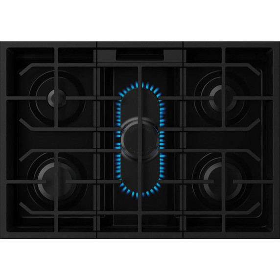 Kitchenaid® Cuisinière au gaz coulissante intelligente avec modes de cuisson à convection et brûleur 2 en 1 - 5 pi cu KSGS530SPS