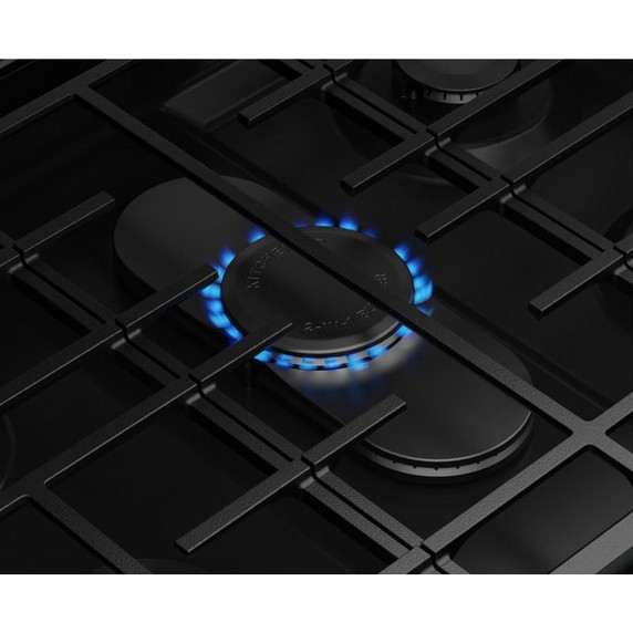 Kitchenaid® Cuisinière au gaz coulissante intelligente avec modes de cuisson à convection et brûleur 2 en 1 - 5 pi cu KSGS530SPS