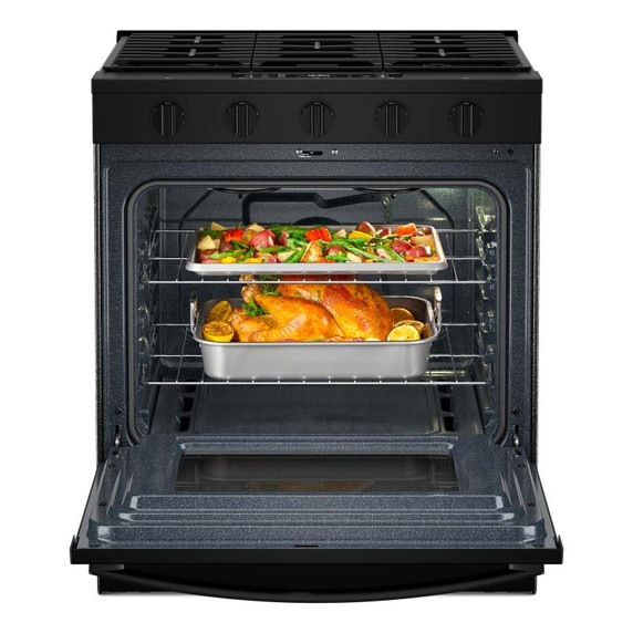Whirlpool® Cuisinière au gaz avec technologie de cuisson à air - 30 po WSGS5030SB