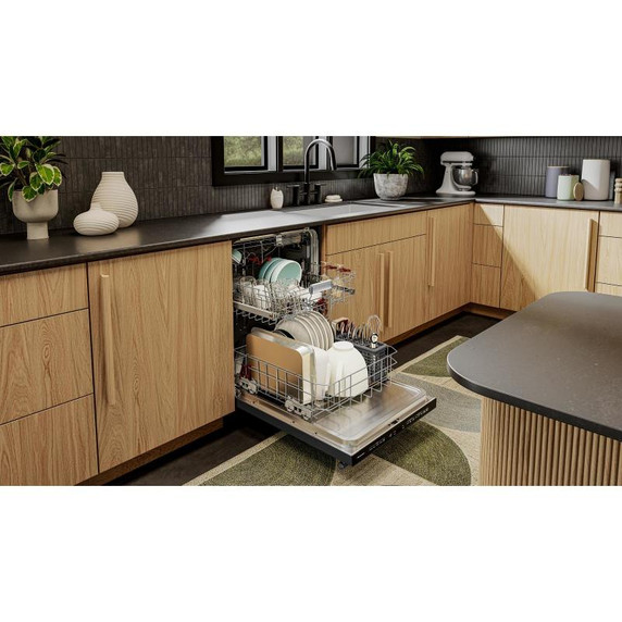 Kitchenaid® Lave-vaisselle à troisième panier avec Max Jets™ à 360° et système de séchage ProDry™ - 44 dBA KDTS424SBE