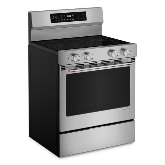 Kitchenaid® Cuisinière électrique non encastrée avec modes de cuisson à convection - 5,3 pi cu YKFES530SPS
