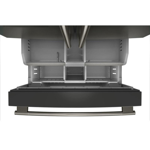 Kitchenaid® Réfrigérateur à portes françaises avec distributeur d’eau et de glaçons extérieur - 30 pi cu KRFF436SBE