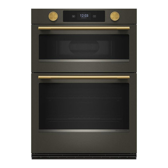 Kitchenaid® Four mural combiné électrique intelligent de 30 pouces avec modes de cuisson assistée - Minerai noir KOEC730SBE