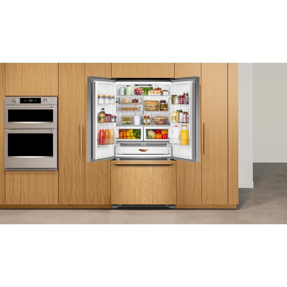 Kitchenaid® Réfrigérateur à portes françaises prêt pour le panneau à profondeur de comptoir et distributeur intérieur de 22 pi cu - 36 po KRFC136TPA