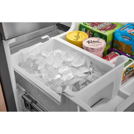 Kitchenaid® Réfrigérateur à portes françaises et profondeur standard avec distributeur d'eau intérieur , fini PrintShield™ - 30 po - 20 pi cu KRFF330SPS