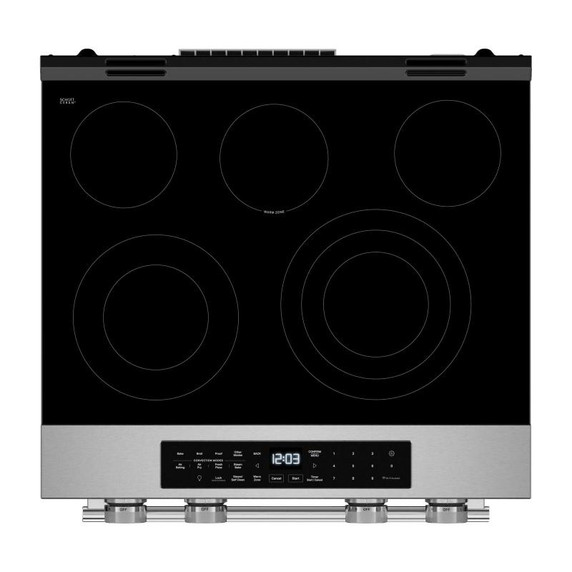Kitchenaid® Cuisinière électrique coulissante intelligente avec modes de cuisson à convection et cuisson à la vapeur - 5,3 pi cu YKSES430SPS