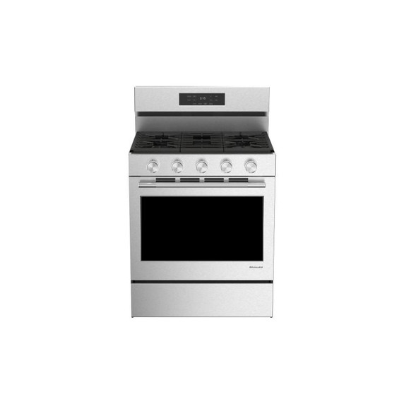 Kitchenaid® Cuisinière au gaz non encastrée intelligente avec modes de cuisson à convection - 5 pi cu KFGS330TPS