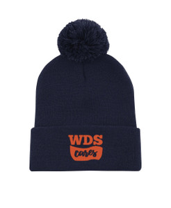 WDS Striped Cuff Pom Pom Toque