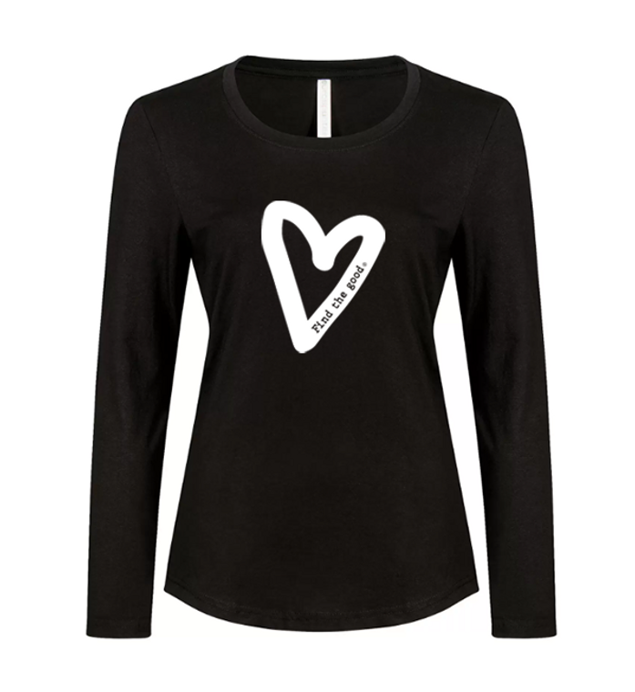 FTG Full Heart Ladies EUROSPUN Long Sleeve Tee