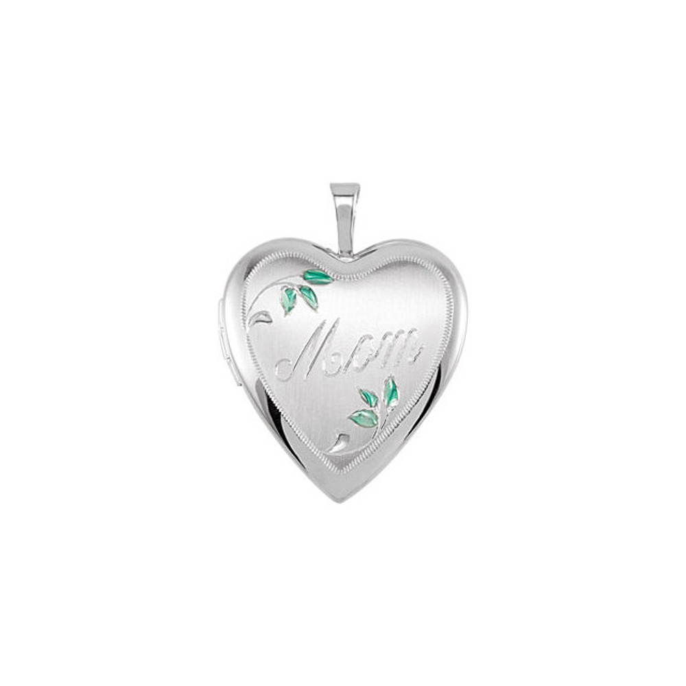 Store a photo of your precious one with our heart mom-shaped Locket. Polished to a brilliant shine, perfect for safekeeping a photo of your darling child.