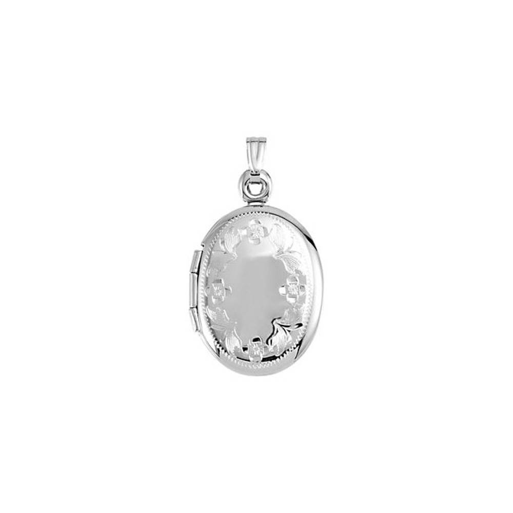 Forever beating as one, jewelry from our exclusive collection symbolizes timeless, unconditional love. This charming heart-shaped locket is crafted in 14K white gold. 