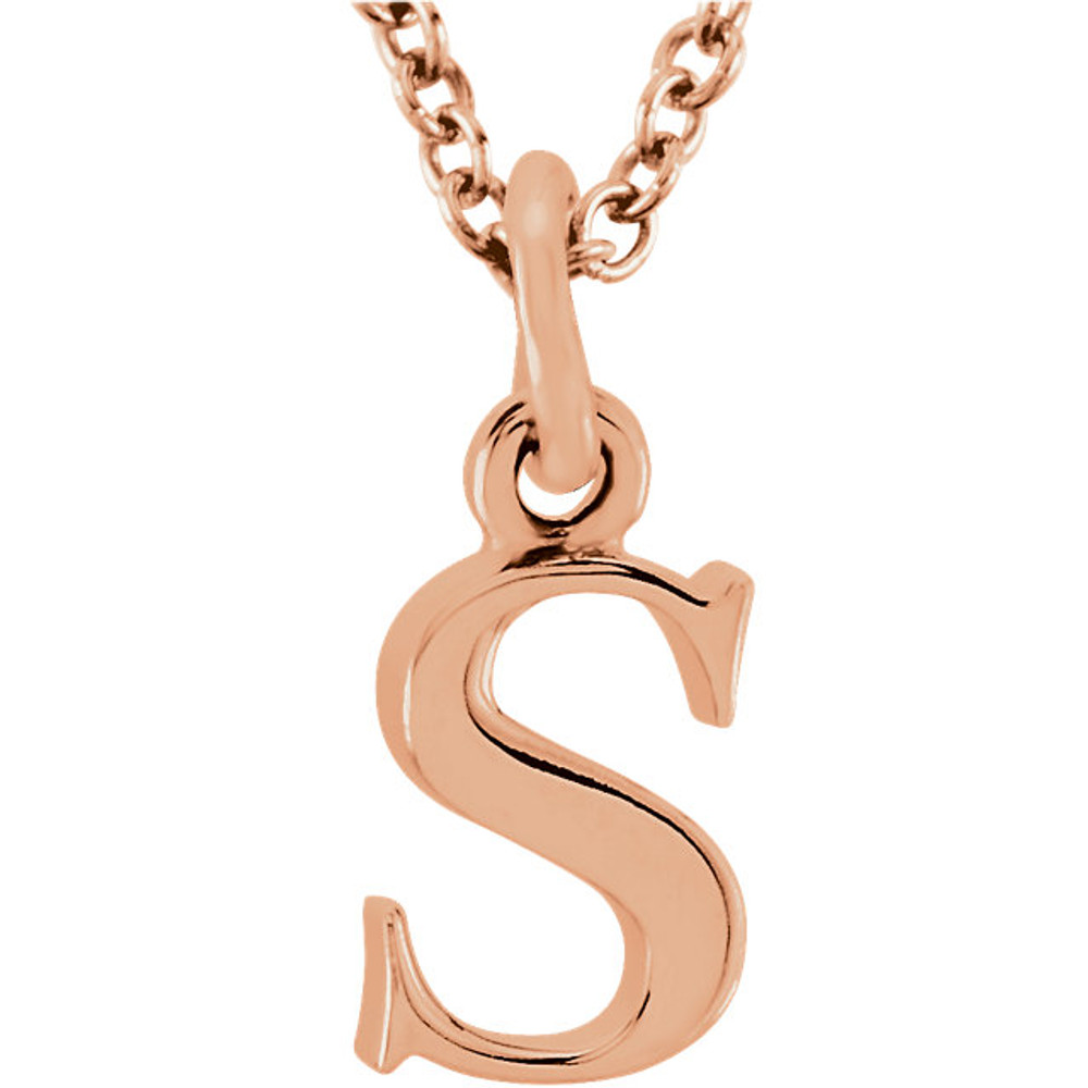 Casual and chic, a lower case initial necklace says a lot about your style. These 16-inch necklaces are available in 14kt white, yellow and rose gold.