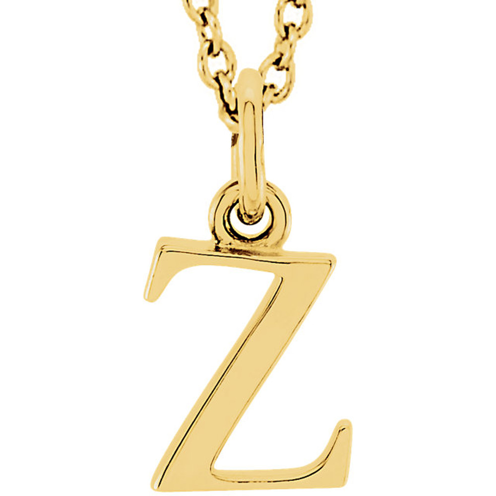 Casual and chic, a lower case initial necklace says a lot about your style. These 16-inch necklaces are available in 14kt white, yellow and rose gold.