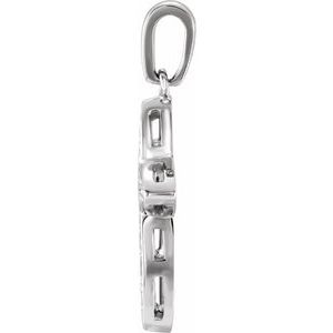Diamond Cross Pendant In 14K White Gold (1/5 ct. tw.)