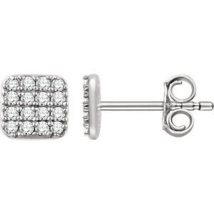 Timeless sophistication. Make a sparkling statement in full-cut diamond (1/5 ct. t.w.) stud earrings.