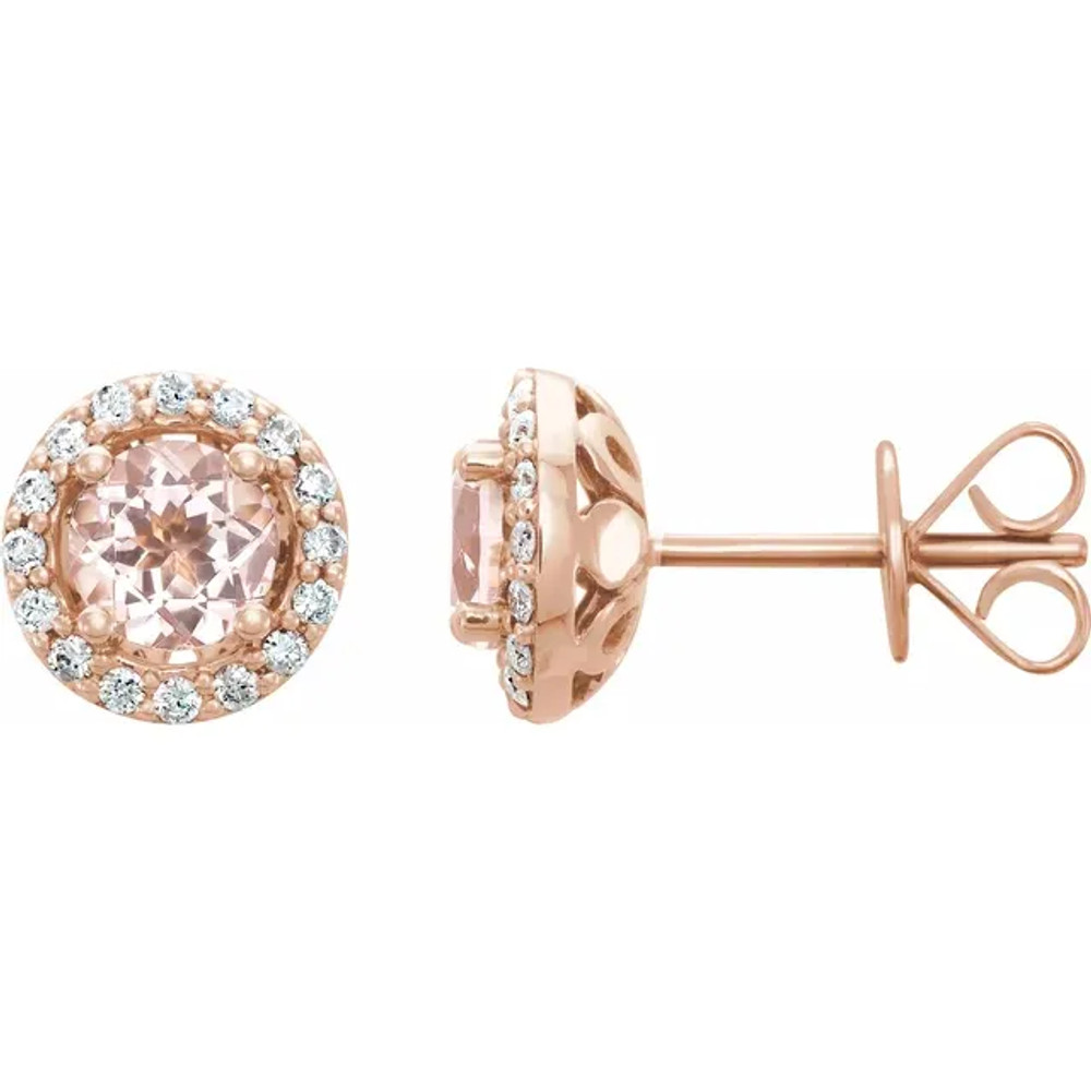 These gemstone and diamond stud earrings are certain to resonate with her divine taste.