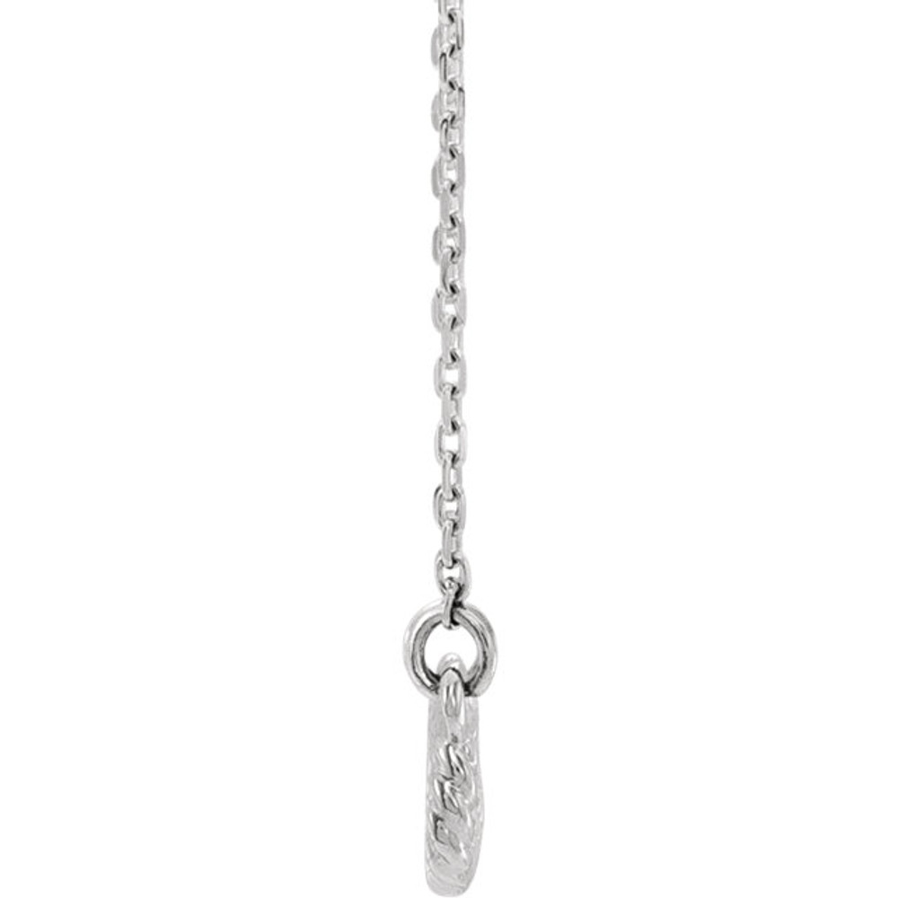 Simple 14k white gold rope infinity-inspired 16" necklace. Wonderfully symbolic design means forever, what a loving gift.