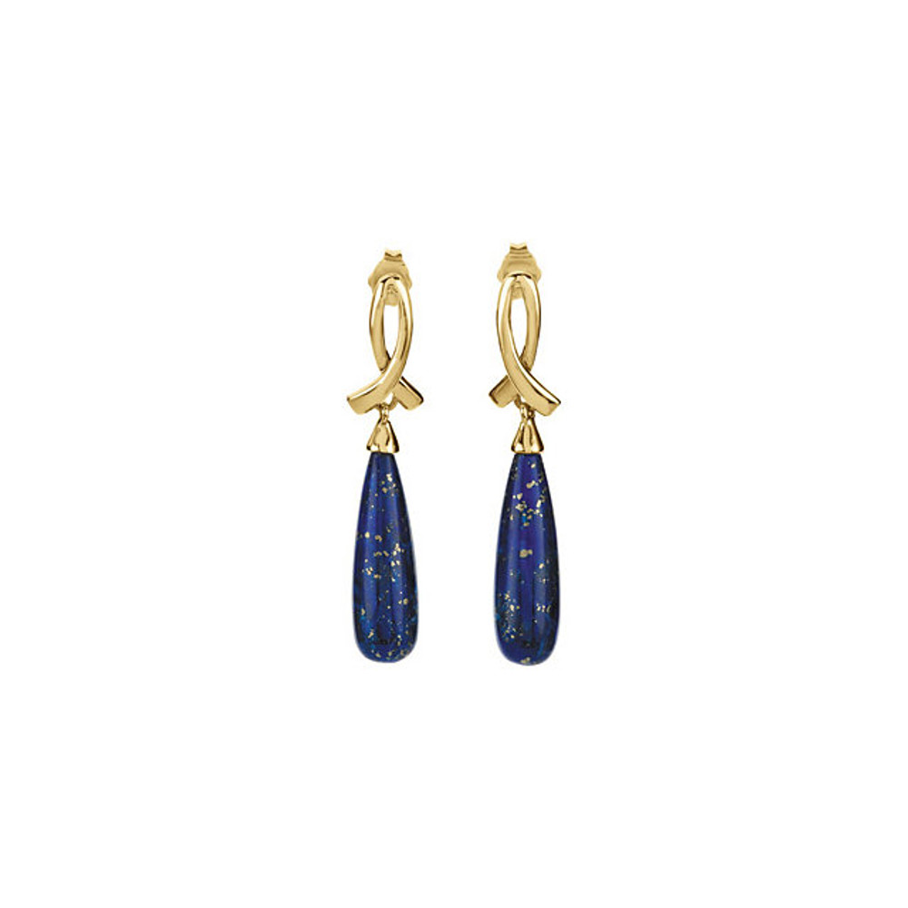 Add something unique to your style with these classic lapis earrings which have an approximate weight of 10.94 ctw. They make for a great anniversary, birthday, or weddings day gift.