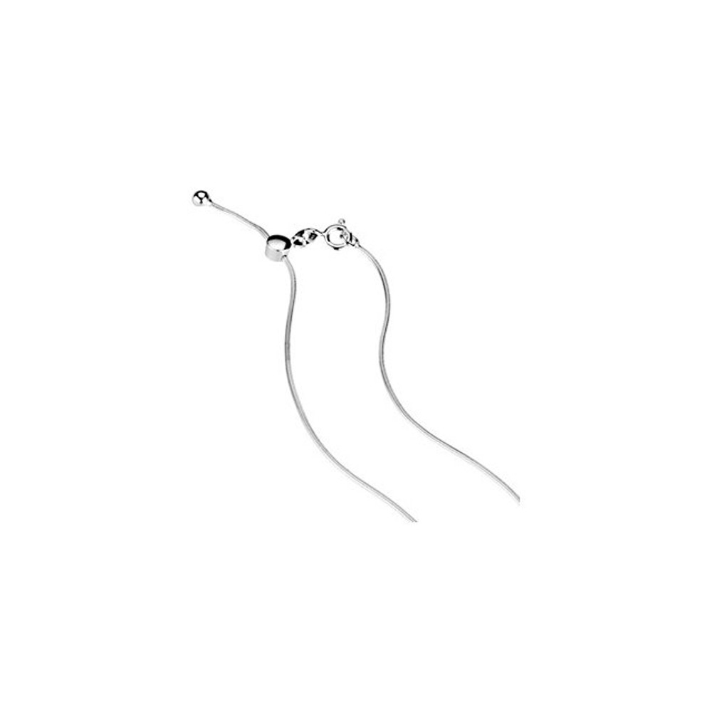 This 1mm snake chain necklace provides a sleek and versatile home for your pendant. Spring ring clasp, sterling silver chain necklace.