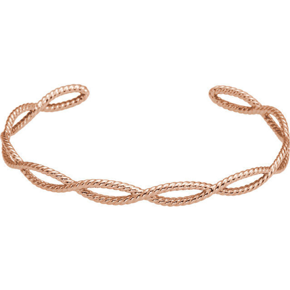 Add a touch of sparkle to your wrist with this elegant and rope cuff 7" bracelet.