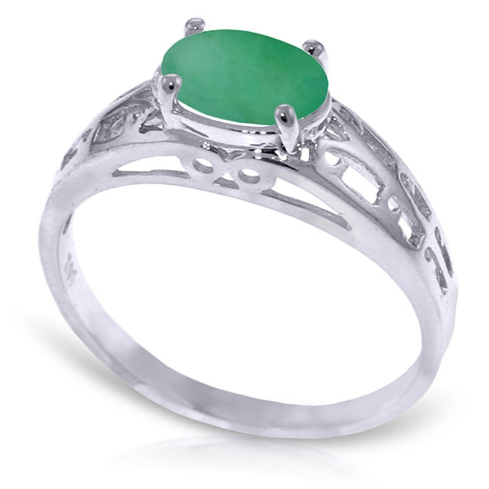 This elegant 14k gold filigree ring with natural emerald is the perfect gift for the lady that admires all things from the earth. Natural emeralds are not altered or modified in any manner, so they maintain that fresh from the earth appearance. This emerald stone is a nice 1.15 carats, and the setting is a lovely gold piece that can be made in yellow, white or rose gold. Emerald is the birthstone for May, making it an excellent gift for those born in the spring month of May. This ring is almost as elegant as the lady who will wear it, and she is sure to love it.