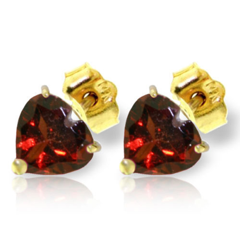 Every woman would love to receive a pair of classic studs that can be worn with anything. These 14k white gold stud earrings with natural garnets uses a simple style to show off the beauty of stunning fiery garnets displayed on the earlobes. Two heart shaped stones are a traditional feminine gem that uses over three carats to show off the beautiful color and facets of natural garnets. The prongs, posts, and friction push backs are made of high quality white gold to keep these earrings looking amazingly beautiful, offering a gorgeous, lavish look with a low price tag.