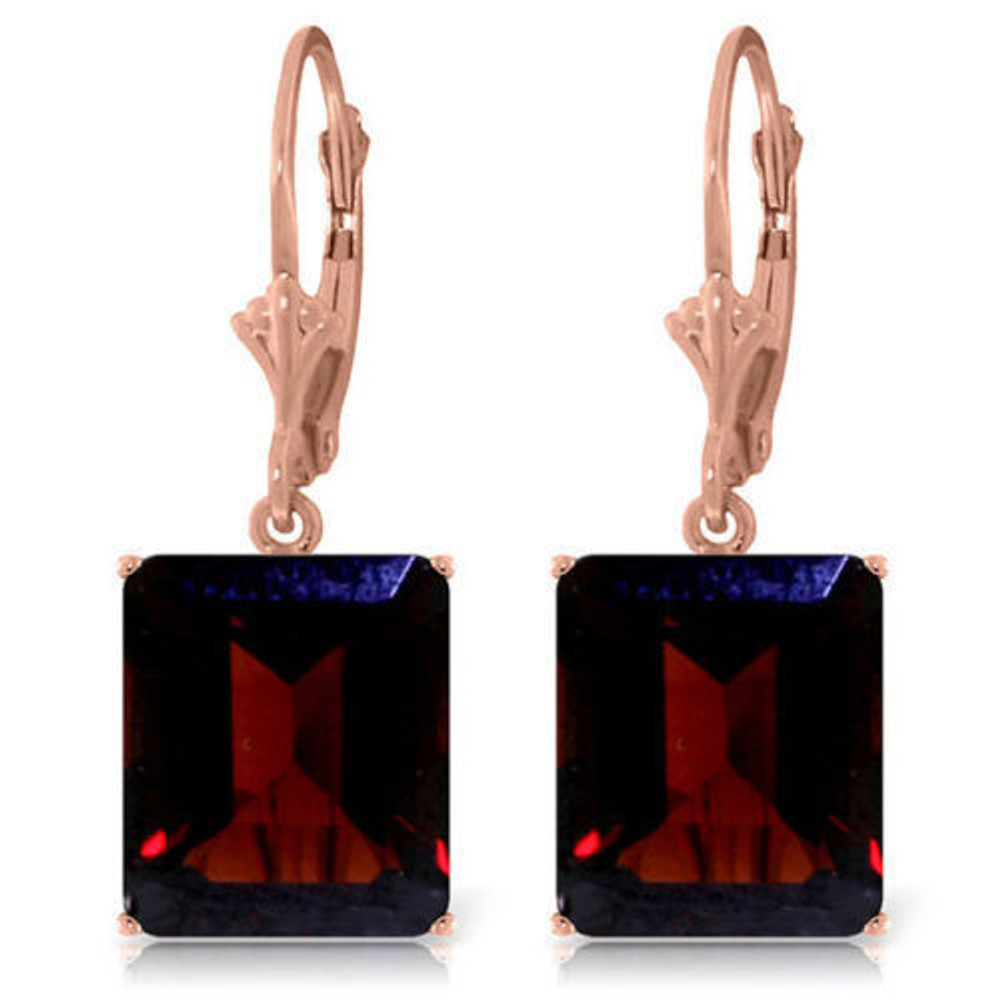 Are you looking for a great pair of earrings to wear to a party? Do you want something different from the rest of your jewelry? Then these 14K gold Lever Back Earrings with Garnet are the perfect choice for you. Made with your choice of yellow, rose or white gold, these earrings are a showstopper. Emerald cut octagon shape garnets are the star focus of these earrings, and each piece is 6.5 carats in weight. These earrings are a great gift for a January birthday or anniversary!