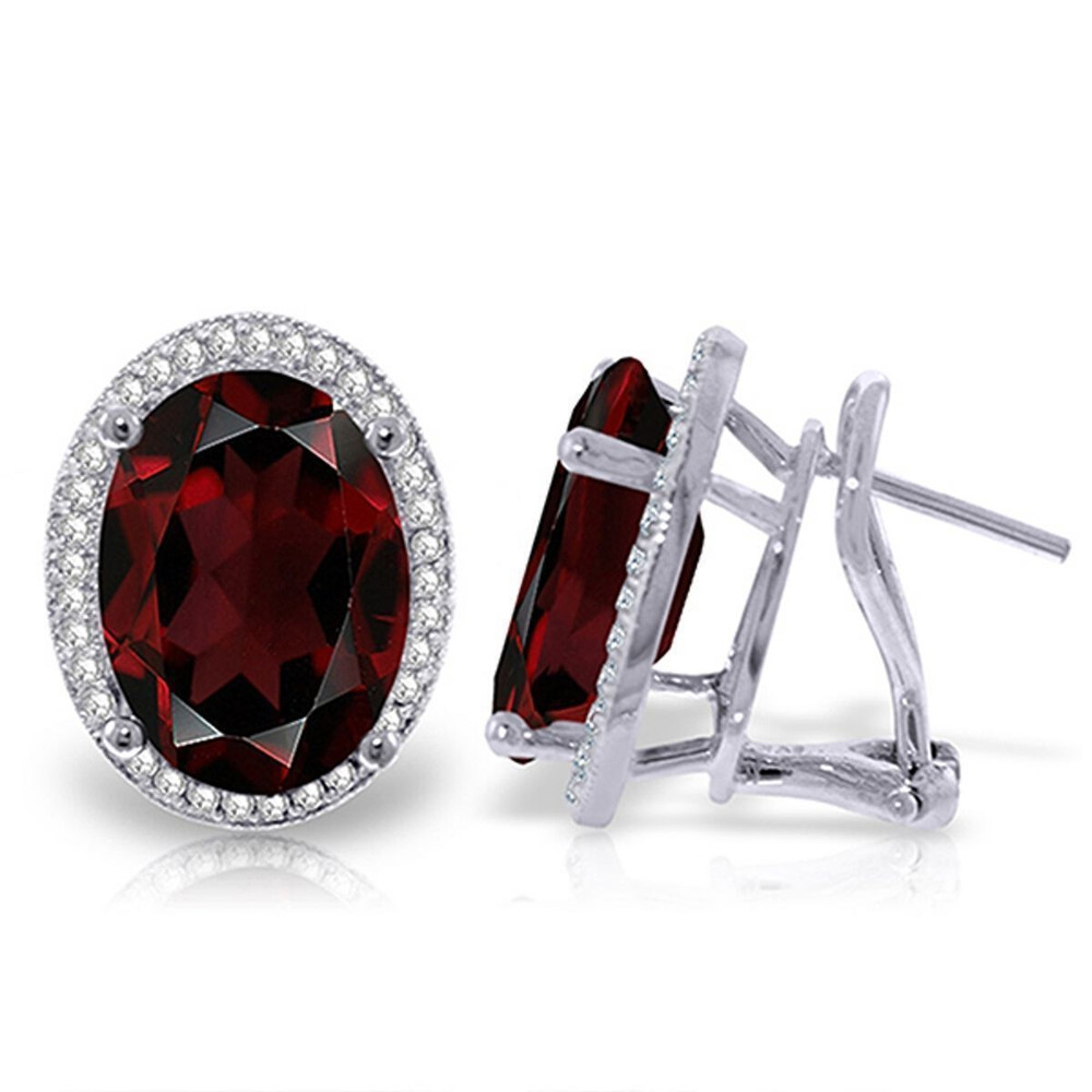 Show off a classic with these garnet gemstone earrings, framed in 14k gold.