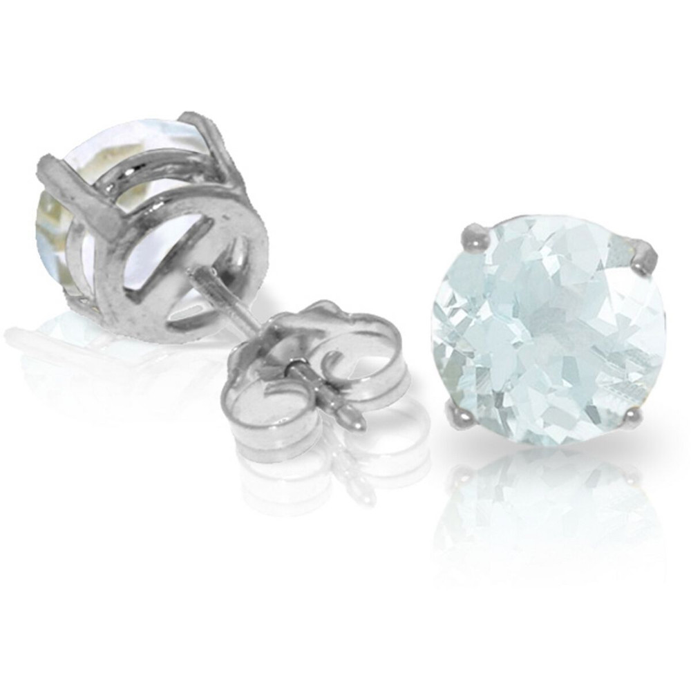  Stud earrings make a wonderful and classic gift, especially when they feature the recipient's birthstone. These 14k white gold stud earrings with natural aquamarine make a wonderful gift for March celebrants, although they are perfect for any woman who likes dainty and simple stud earrings with lots of dazzle. white gold posts and push backs, both made of high quality white gold.


Available in your choice of yellow, white, or rose, are used to securely hold the studs in the earlobes.3.10 carats of sparkle radiate like a clear blue sky from these stunning gemstones, making these earrings simple but classically elegant.