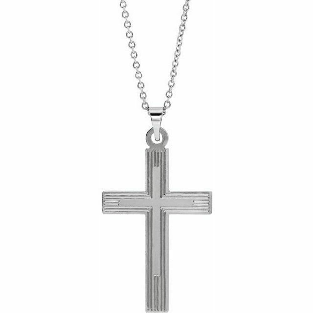 A symbol of faith and fashion, this cross pendant is perfect for every day wear. 