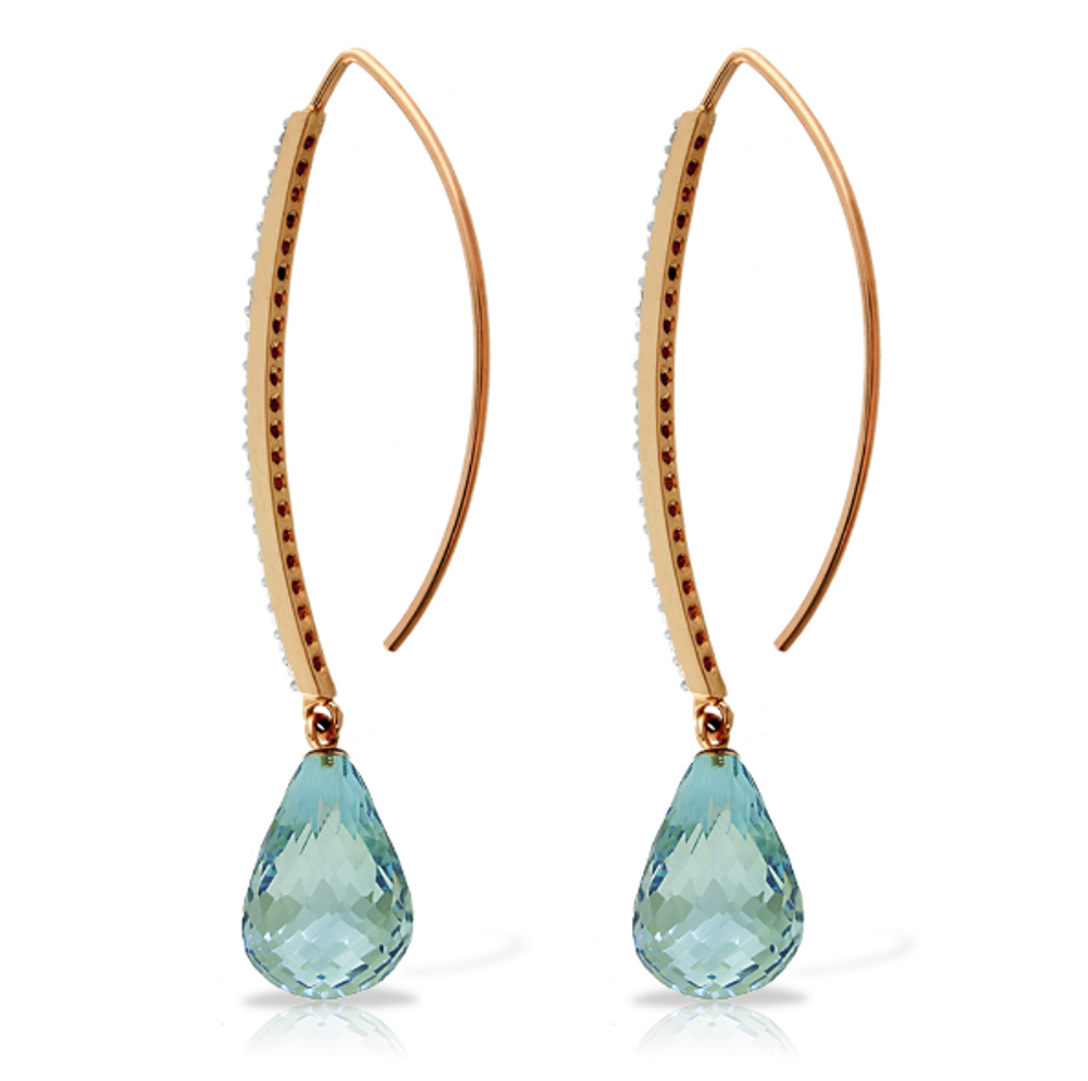 This gorgeous, affordable chandelier blue topaz pair of earrings is perfect for you or a loved one. Forged by hand with passion and precision, this piece is a pure example of how beautiful it is when gemstones and gold come together to form exquisite jewelry that will dazzle the eye and last for generations to come. Available in 14K yellow, white or rose gold.