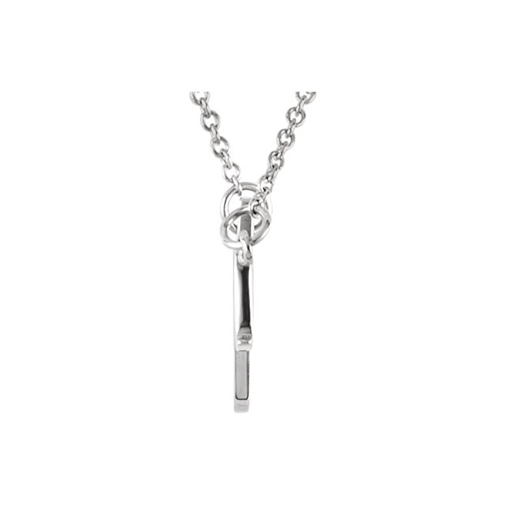 A lovely way to share your feelings, this pendant in 14K white gold spells out "I Love You". The style suspends from an 16.5-inch cable chain and secures with a spring-ring clasp. 