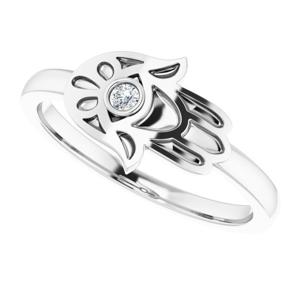 The Hamsa is a symbol of protection and enlightenment. Hamsa means “five” referring to the fingers of the hand and helps to center perspective and calm the spirit.