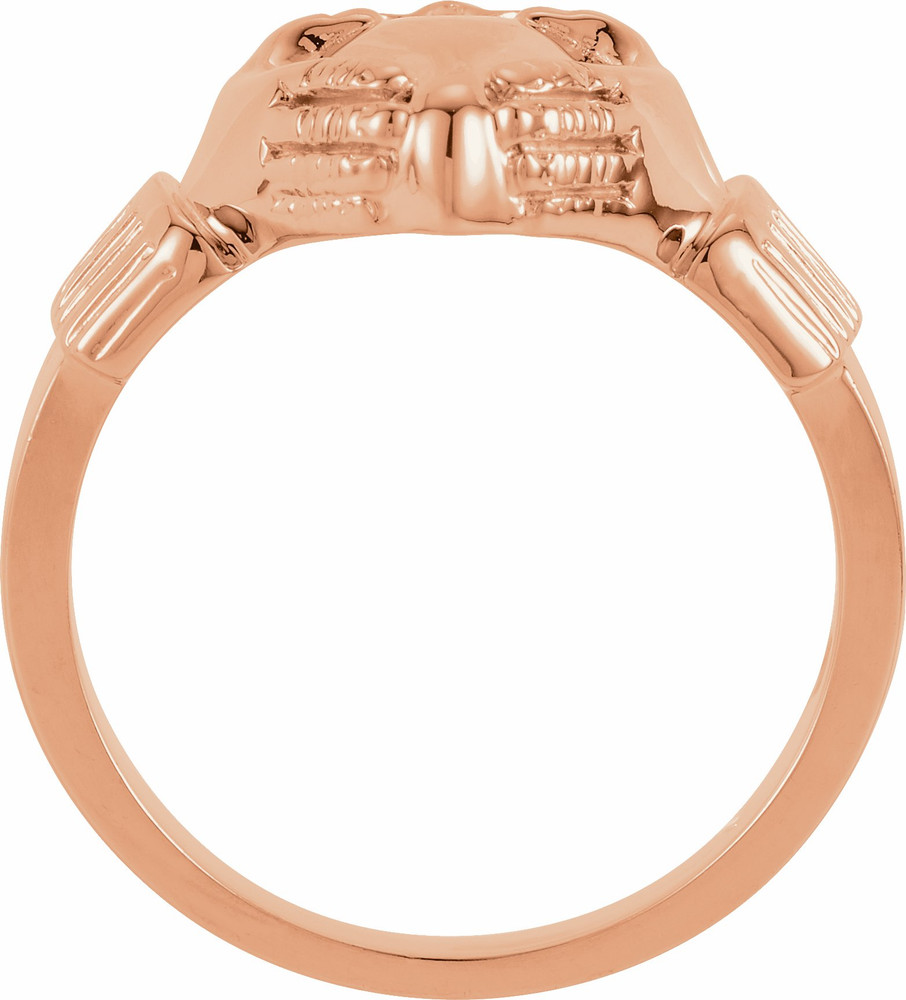 Ladies Claddagh Ring In 14K Rose Gold