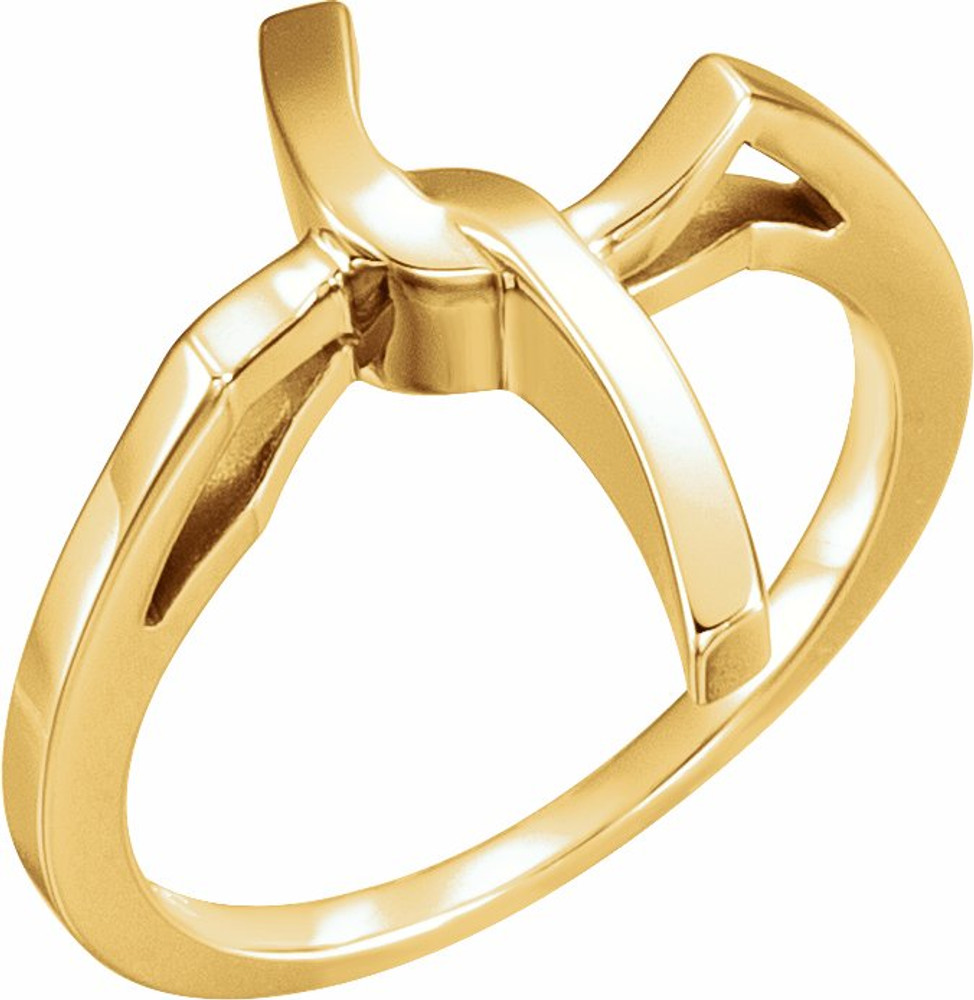 This lovely ring for her features a cross design styled in 10K yellow gold.