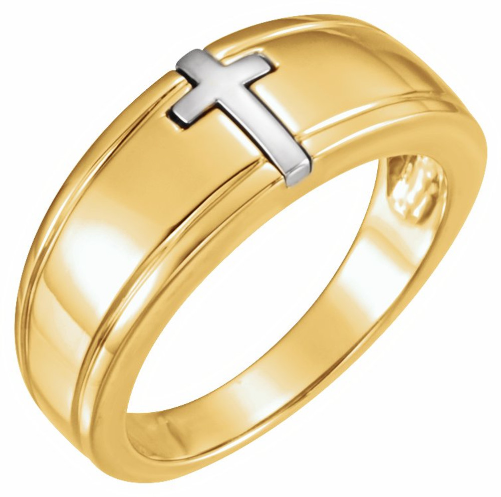 Enrich your accessory collection with this beautiful cross ring. Crafted from real 10k gold and polished to a high shine, this ring draws attention with its glamorous sheen.