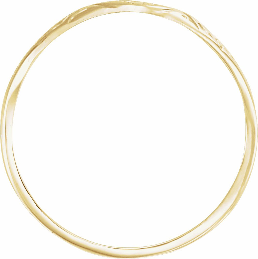 This jewelry adds a touch of nature-inspired beauty to your look and makes a standout addition to your collection. It fits your lifestyle and perfect piece for any outfit. St. Theresa Ring In 14K Yellow Gold