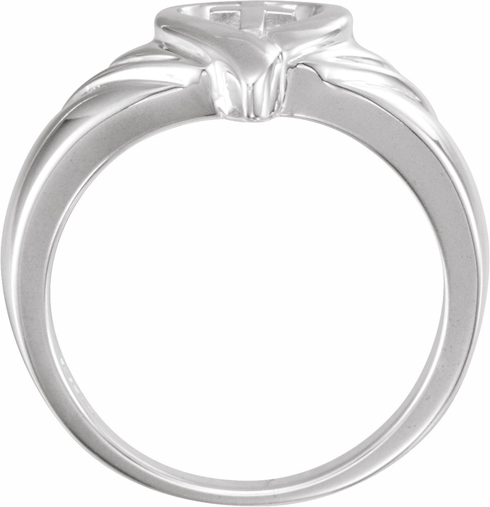 Let your faith be the center of your life, as this symbolic sterling silver ring implies.