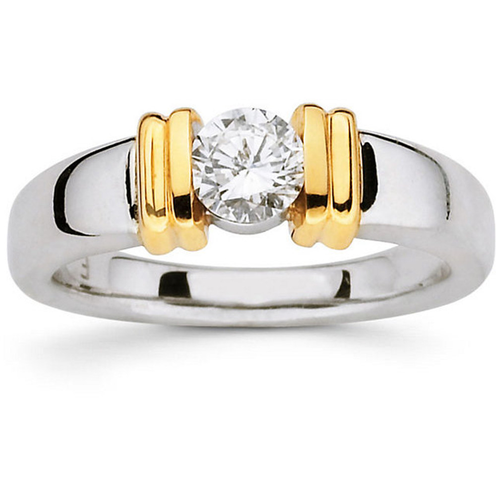 Classic, simple perfection. The stunning round 1/4 ct. tw. round full-cut diamond solitaire at the heart of this platinum engagement ring needs no accompaniment. Let it speak for you, showing her just how deeply you love and treasure her.