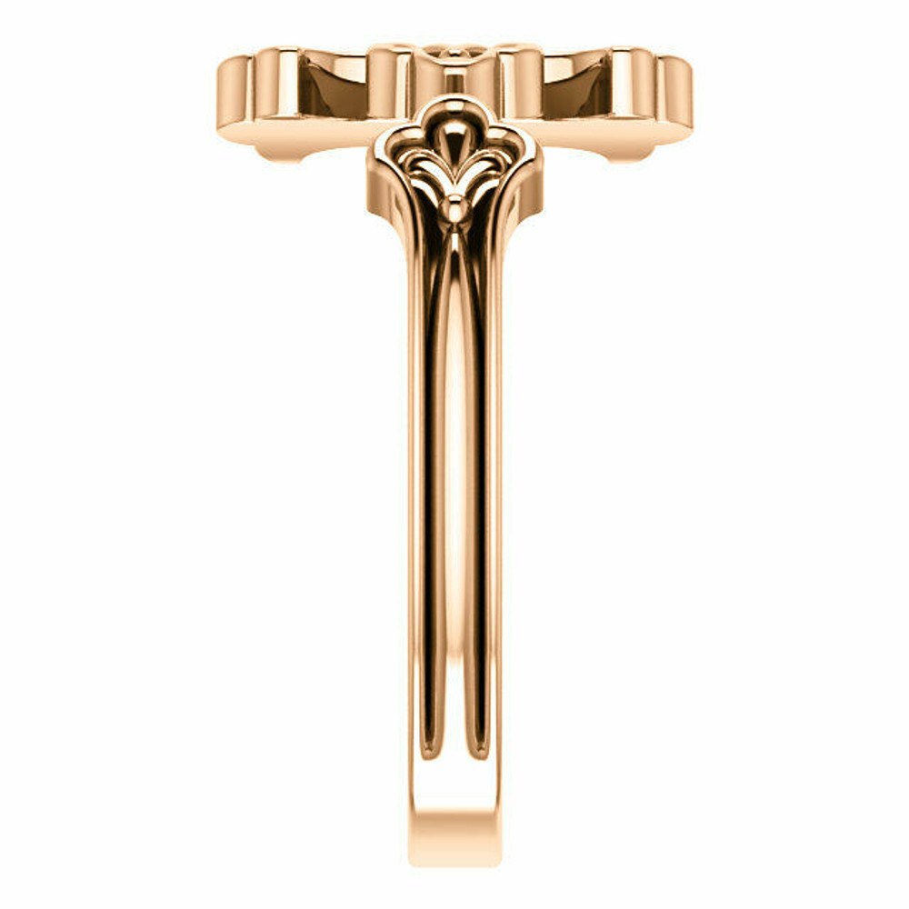 There's nothing more comforting than feeling faith in your heart and believing you are blessed with the gift of the Lord's guidance. Now, you can wear a stunning expression of this belief with this religious negative-space cross ring.